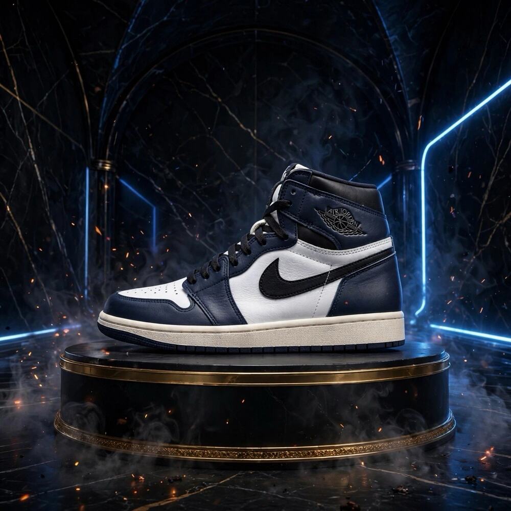 Size 4.5M 6W - Air Jordan 1 Retro High OG Midnight Navy White Black DZ5485-401